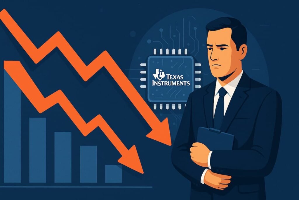 Caída fuerte de Texas Instruments