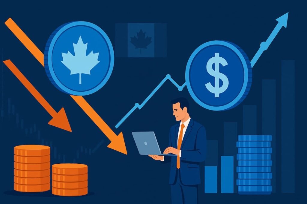El dólar canadiense se debilita