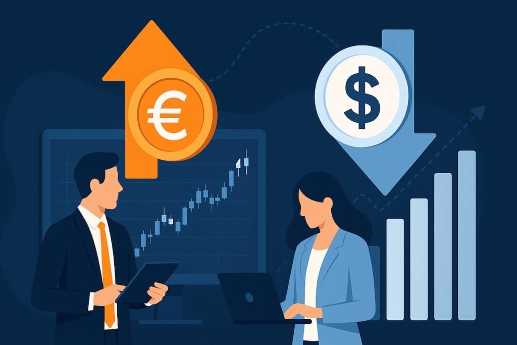 El euro se afianza frente al dólar