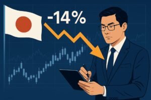 Japón registra una fuerte caída del